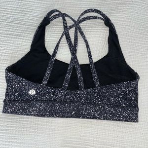 Lululemon Energy Bra, Intertwined Galaxy Black Size 6